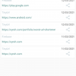 URL Shortener History - Android